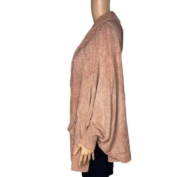 Barefoot Dreams CozyChic UltraLite Blanket Wrap size L/XL Dusty Coral New - Picture 4 of 11